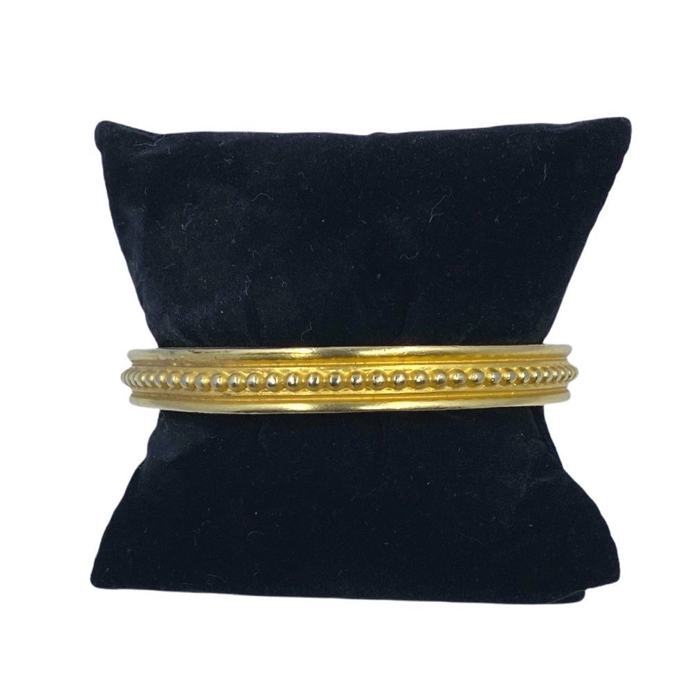 Vintage Givenchy Gold Matte Etruscan-Revival Bangle Bracelet - Picture 3 of 6